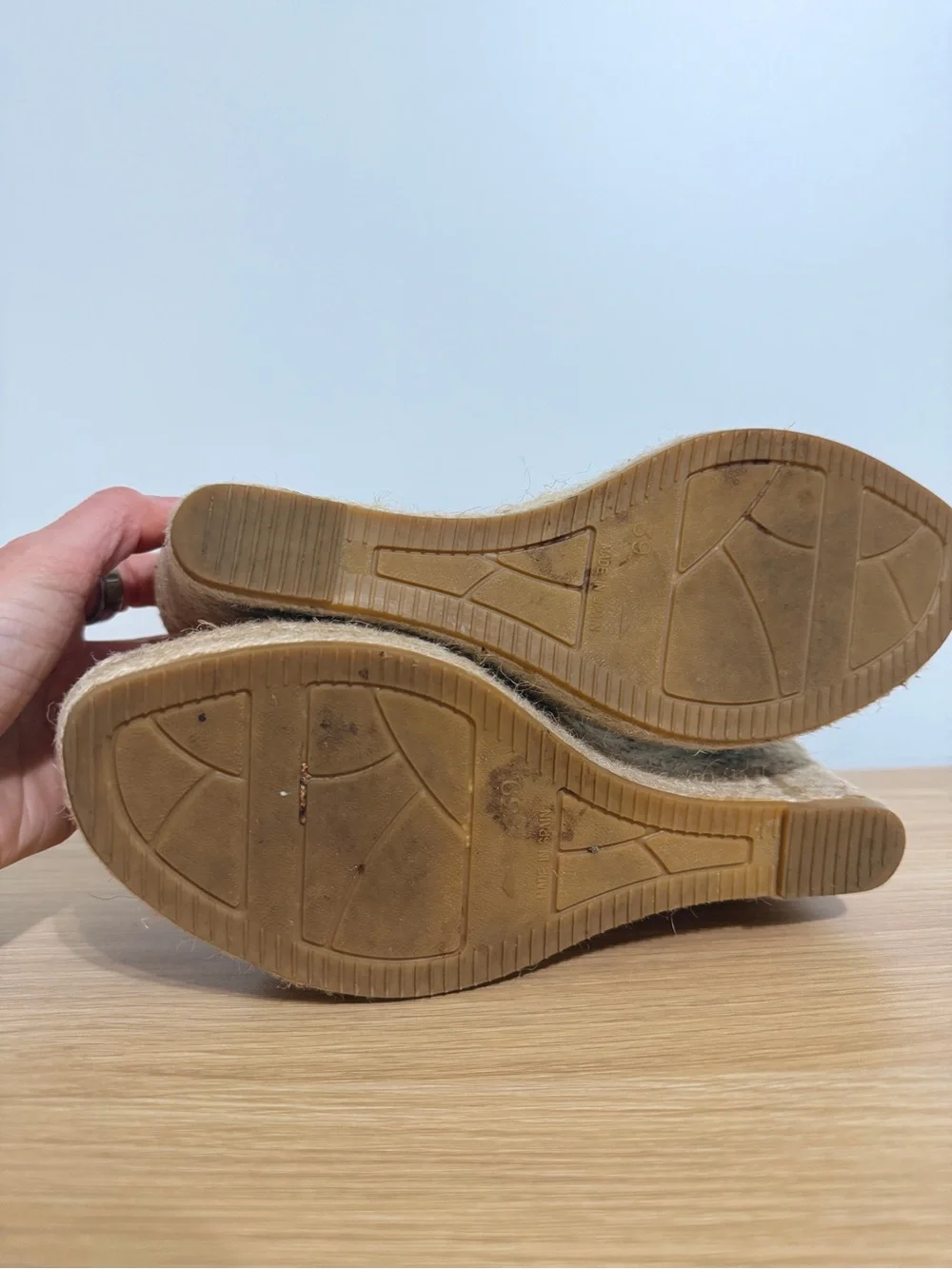 Paseart Black T-Strap Espadrille Wedge Sandals with Padded Sole, Size 39/8.5